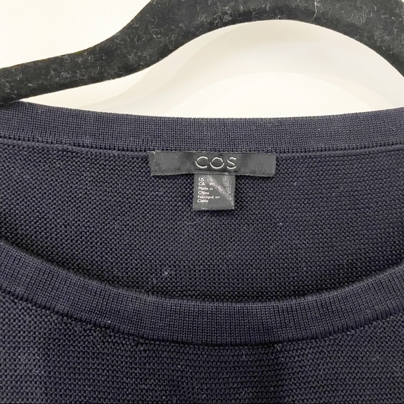 COS Ribbed 3/4 Sleeve Cotton Sweater size Small - Picture 3 of 9